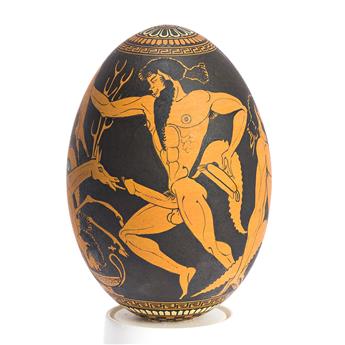 YIANNIS NOMIKOS (1949 - ) Untitled (Painted Duck Egg).